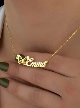 custom name necklace personalized DIY women chain gift new