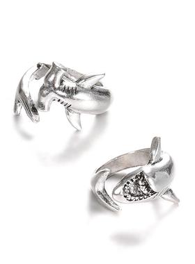 European American retro simple alloy suit female 简约女戒指