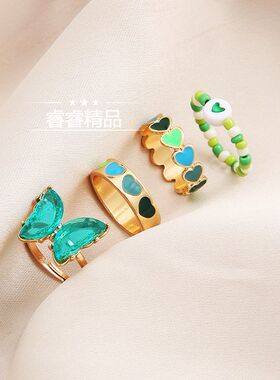 Hot sale Knuckle Ring peach heart joint rings 1 set 欧美戒指