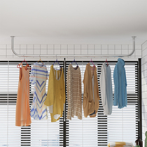Add coarse clothes rack balcony rack Easy top clothing Clotheshorse Indoor Hang Hanger Fixed Wall X upper hanger stainless steel
