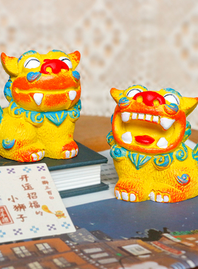 狮卡通树脂客厅桌面可爱祝福