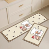 Diatom mud kitchen carpet cartoon cute wear-resistant and scratch-resistant