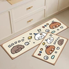 Diatom mud kitchen carpet cartoon cute wear-resistant and scratch-resistant