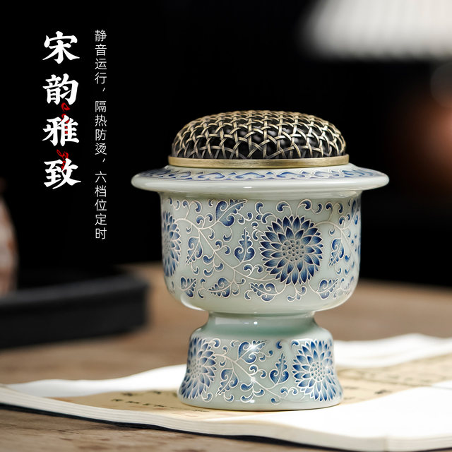 Taiwan chip electric incense burner with regular temperature adjustment to prevent dry burning