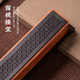 Red locust gem inlaid ebony incense burner incense box fireproof cotton*2