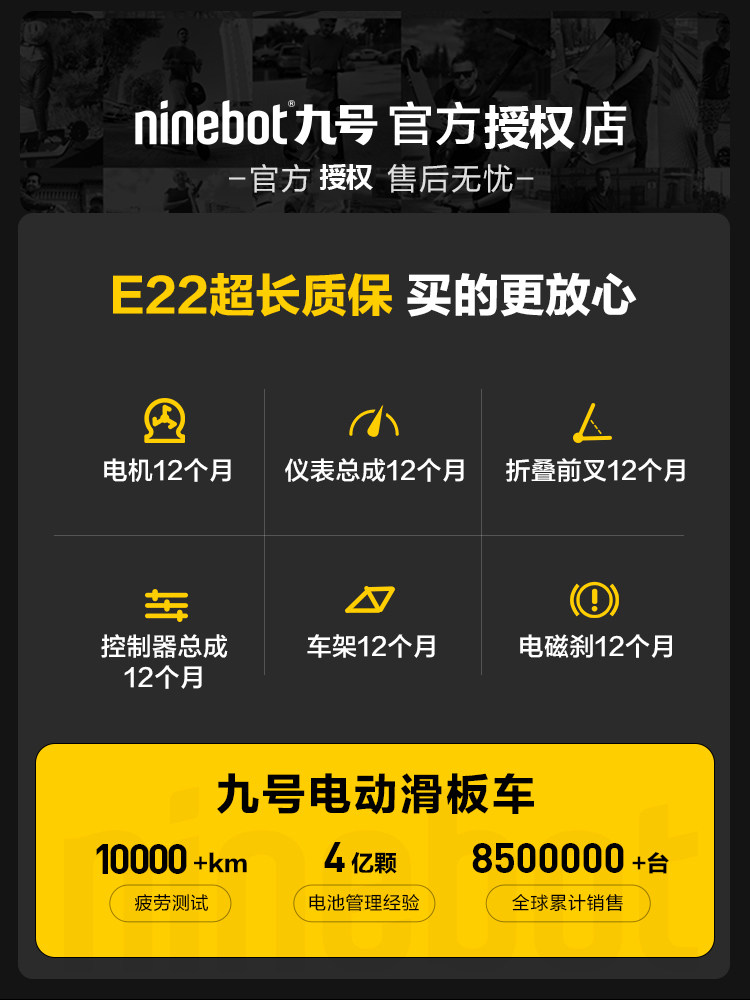 ninebot九号电动e22成人9滑板车 ninebot亚星电动滑板车