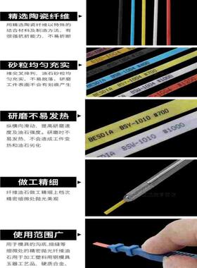 台湾一品Besdia纤维油石1004/1006/1010模具打磨抛光省模研磨条