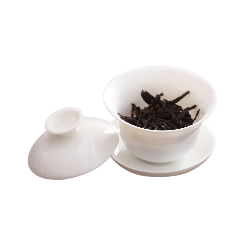 潮州陶瓷骨瓷简约家用纯白色小号盖碗茶杯茶壶三才碗功夫茶具套组 - 图0