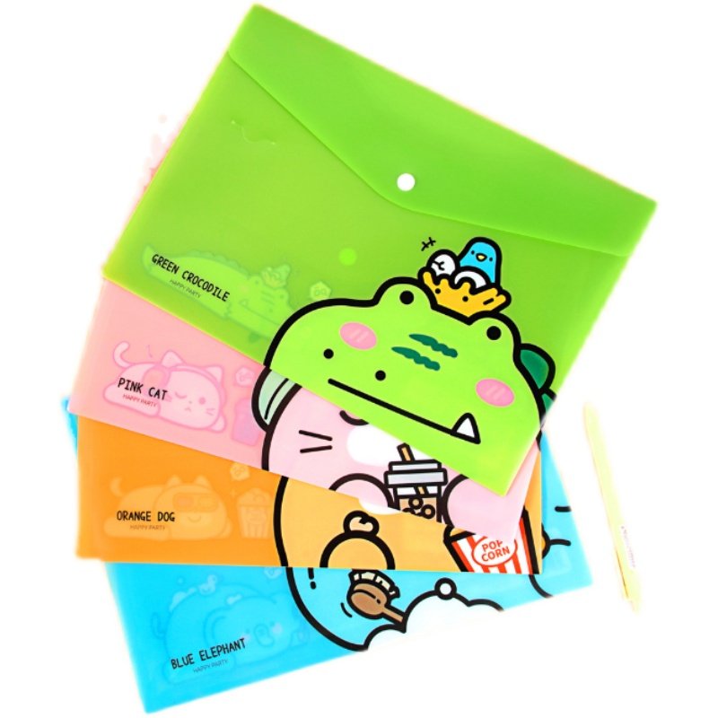 A4纸文件袋广博文具趴趴按扣袋卡通学生试卷办公报税资料收纳PP袋,淘宝优惠券,粉丝福利购,淘宝优惠卷