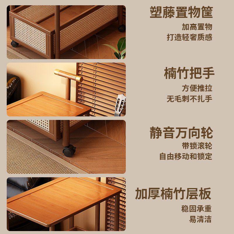 中古小推车可移动茶几多层置物架零食收纳架沙发侧边柜简易储物架,淘宝优惠券,粉丝福利购,淘宝优惠卷