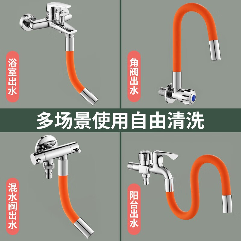 通用水龙头延长器延伸节水起泡器出水嘴喷头固定型加长水管防溅水-图0