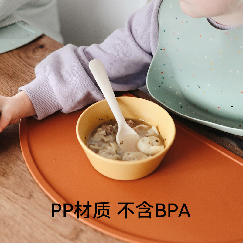 mushie儿童宝宝餐碗方形圆形PP材质婴儿餐具  两个装,淘宝优惠券,粉丝福利购,淘宝优惠卷