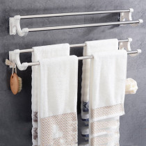 Free Punching Hair Towel Rack Makeup Room Bath Towels Hook Bathroom Rack Toilet Towel Rod Wall-mounted Racks