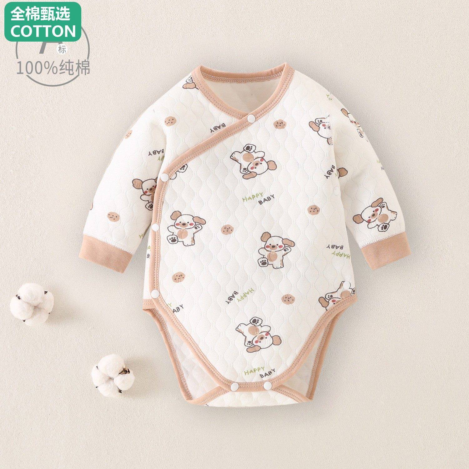 全棉母婴纯棉新生儿婴儿包屁衣秋冬加厚纯棉内衣春秋打底宝宝睡衣,淘宝优惠券,粉丝福利购,淘宝优惠卷