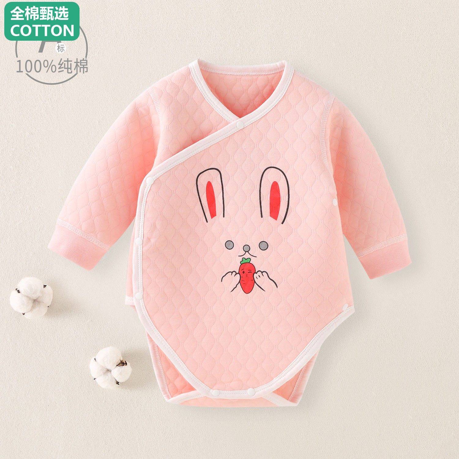 全棉母婴纯棉新生儿婴儿包屁衣秋冬加厚纯棉内衣春秋打底宝宝睡衣,淘宝优惠券,粉丝福利购,淘宝优惠卷