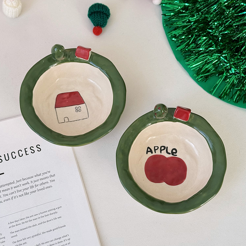 创意漂亮餐具小众碗具酸奶碗个人专用水果沙拉碗麦片燕麦甜品碗 - 图1