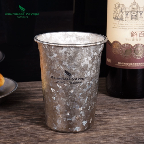 Biyi Pure Titanium Crystal Cup Outdoor Single -Layer Beer Glass Portable Water Cup Prink Cup Легкая кофейная чашка