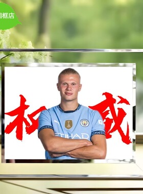 球王哈兰德周边新款水晶玻璃相框