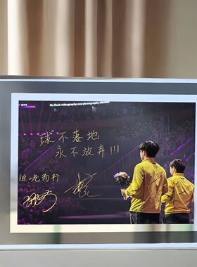 莎头礼物桌面国球乒乓合照王楚钦