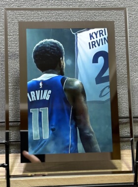 NBA欧文周边水晶相框玻璃照片diy创意篮球图片周边摆台生礼物定做