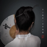 Китайская шпилька из сандалового дерева, натуральная длинная деревянная заколка для волос ручной работы, простой и элегантный дизайн, китайский стиль, изысканный стиль