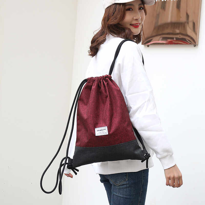 束口袋抽绳双肩包男女运动健身背包轻便简易旅行收纳袋防水帆布包,淘宝优惠券,粉丝福利购,淘宝优惠卷