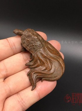 速发实动铜可活心小乌龟摆件 铜铜寿龟绿毛龟铜茶宠铜雕件小铜件
