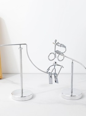 速发平衡小铁人永顿摆球磁悬浮创意牛动机桌面办摆室装饰物理公件