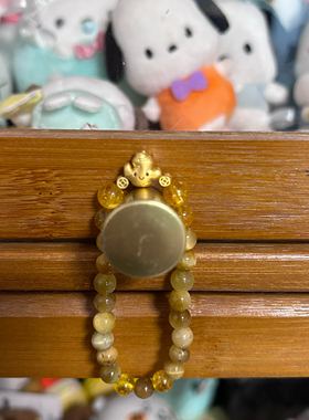 黄金中药养生小生姜转运珠999足金硬金巨财姜至手链女送女友礼物