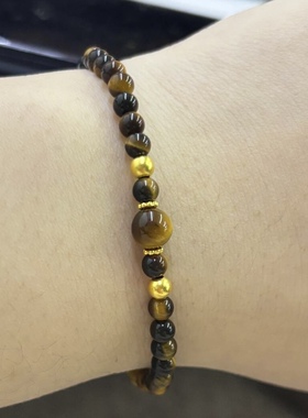 古法黄金小金鱼手链女999足金小鱼手串送女友老婆七夕情人节礼物