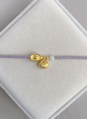 黄金小胖福手链金坨坨足金999元宝手串送女友老婆七夕情人节礼物