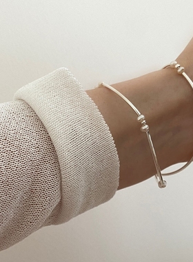 925纯银天然珍珠手链女小众设计感高级轻奢闺蜜礼物百搭叠带手串