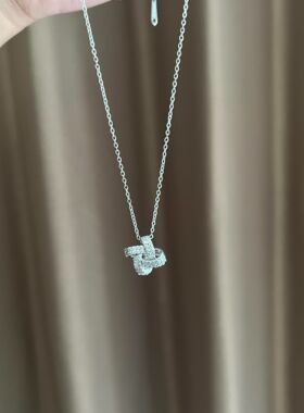 风车幸运花钛钢项链女轻奢小众ins气质高级吊坠锁骨链毛衣链