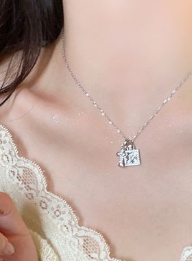 潮酷女孩!复古十字架项链女款锁骨链项链轻奢小众颈链首饰品