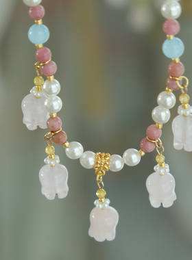 古典新中式铃兰璎珞项链