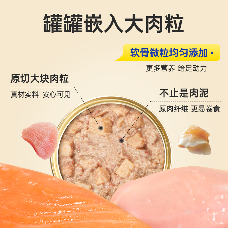 【囤货装】西西来了鲜骨力宠猫主食罐85g*48罐全价生骨肉即食湿粮,淘宝优惠券,粉丝福利购,淘宝优惠卷