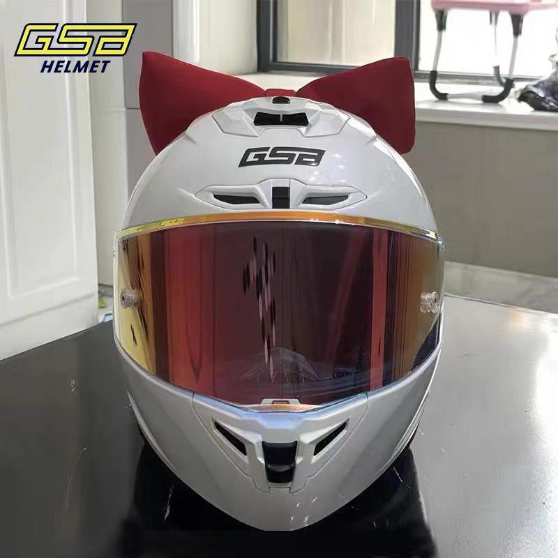 gsb361摩托车头盔男女全覆式机车个性赛车安全头盔四季全盔骑行-图0