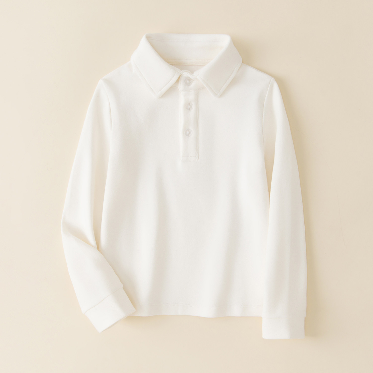 儿童加厚棉长袖POLO衫男童秋冬翻领衬衫女童黑白色衬衣T恤打底衫,淘宝优惠券,粉丝福利购,淘宝优惠卷