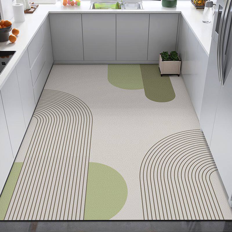 Sufa leather kitchen floor dirty new slippery and oil-proof wipeable no-wash waterproof pad-proof special carpet for home use
