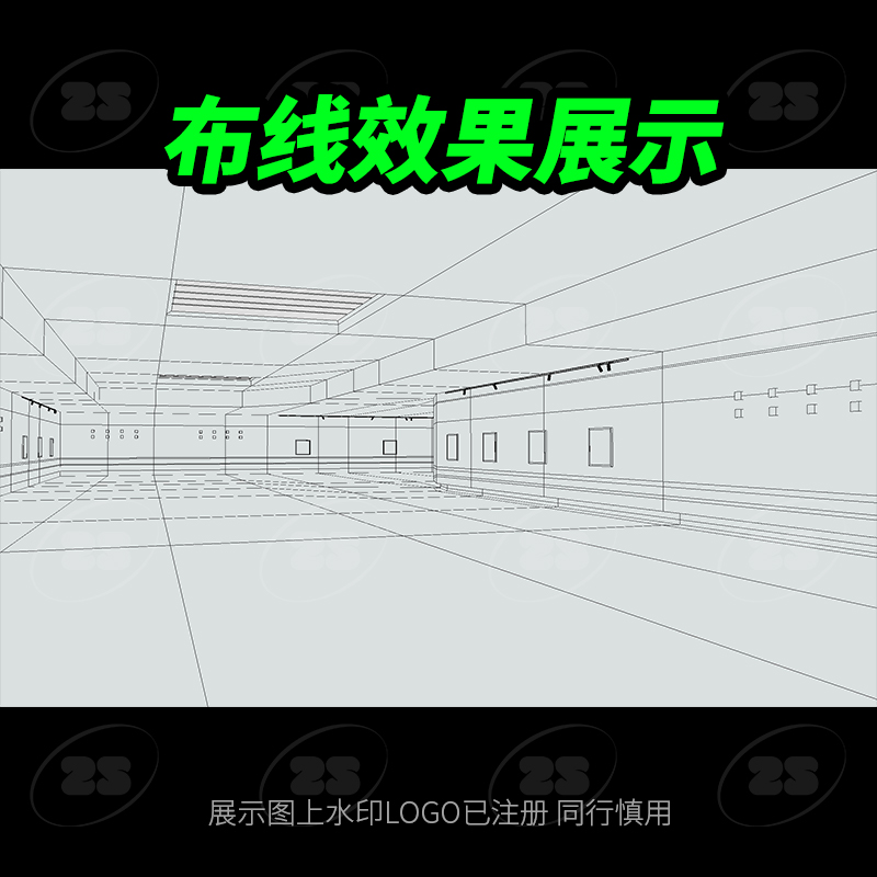 烘焙走廊美术馆展厅博物馆艺术未来场景室内空间3D模型fbx建模825 - 图3