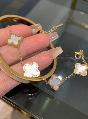 四叶草手链女手镯套装