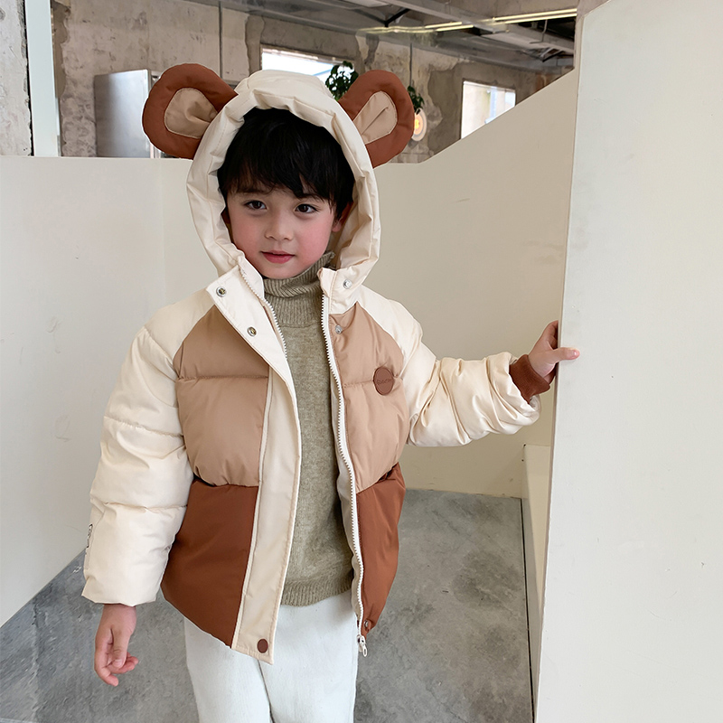新款洋氣新款兒童拼色加厚羽絨棉服男女寶寶冬季童裝保暖外套冬潮_balabobby旗艦店_童裝_嬰兒裝_親子裝
