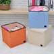 Household simple storage box, cover fabric cotton and linen storage box, toys, clothes, snacks, home storage and organization box