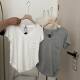 ເສື້ອຍືດ Modal cotton drape clavicle T-shirt for women summer loose style Korean bottoming shirt short-sleeved casual v-neck top