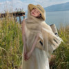 High-end silk scarf for women, 2026 new style, wool, light luxury mulberry silk scarf, shawl, gauze scarf for outer wear