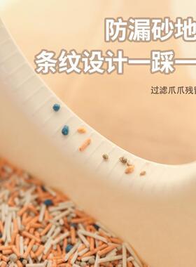 猫砂盆幼猫小号小猫奶猫幼崽专用一体式侧开半封闭式猫沙盆猫厕所