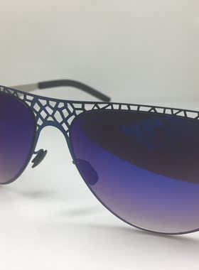 德系无螺丝model Epicest蓝色镂空飞行员款太阳镜