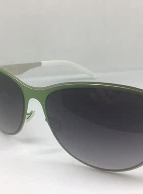 无螺丝 model Awesomazing 绿色银色大框太阳镜墨镜