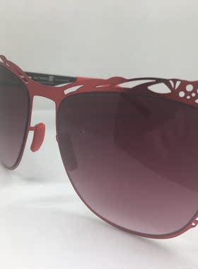 无螺丝AC!BERLIN Model Fubulosity 红色镂空大框太阳镜墨镜