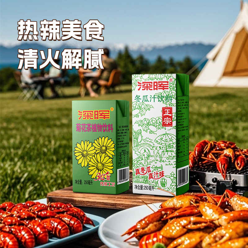 深晖菊花茶饮料冬瓜茶盒装饮料冬瓜汁饮品菊花水饮料果味饮料整箱